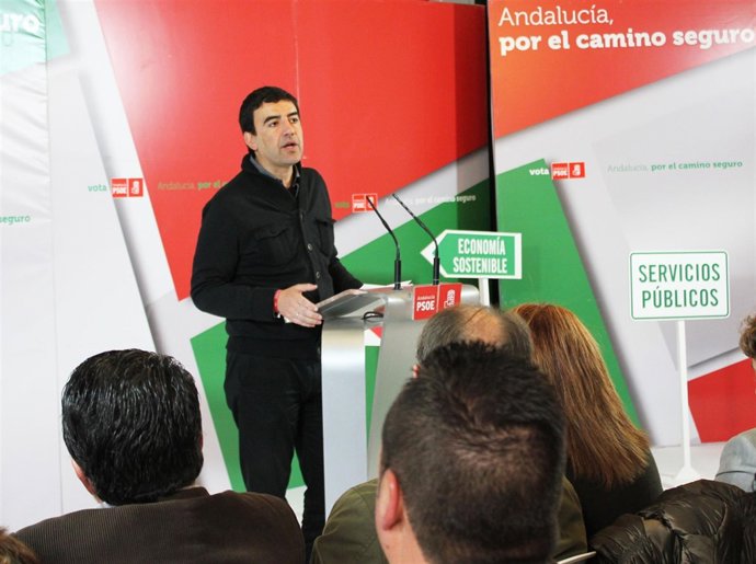 El Secretario General Del PSOE De Huelva, Mario Jiménez, En Un Acto. 