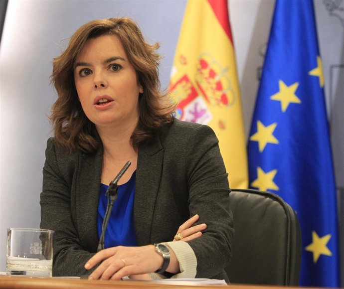 Soraya Sáenz De Santamaría En La RDP Del Consejo De Ministros
