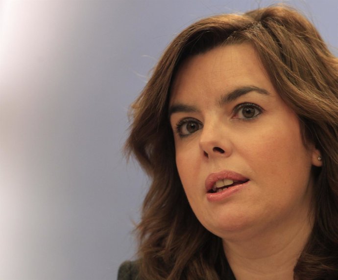 Soraya Sáenz De Santamaría En La RDP Del Consejo De Ministros