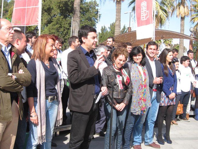 El Secretario General Del PSOE De Huelva, Mario Jiménez, En Un Acto. 
