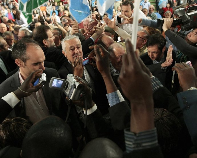 JAVIER ARENAS Y MARIANO RAJOY EN ALMERIA