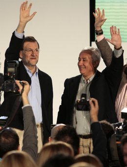JAVIER ARENAS Y MARIANO RAJOY EN ALMERIA