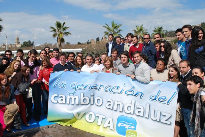 Acto De NNGG Del PP En Málaga 25M Con Bendodo Y Oña