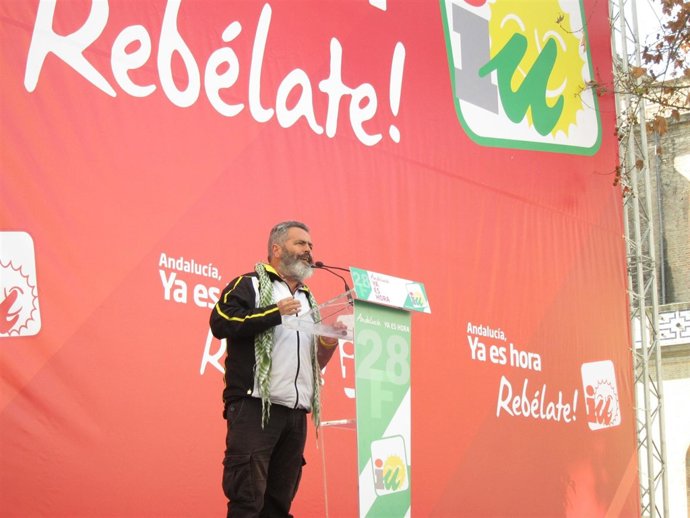 El Cabeza De Lista De IULV-CA Por Sevilla, Juan Manuel Sánchez Gordillo