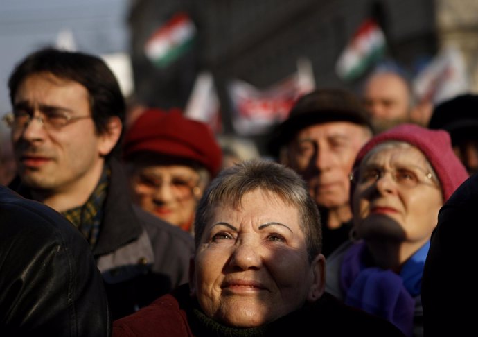 Manifestación En Hungrúia