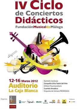 Cartel Del IV Ciclo De Conciertos Didácticos Para Escolares 2012 
