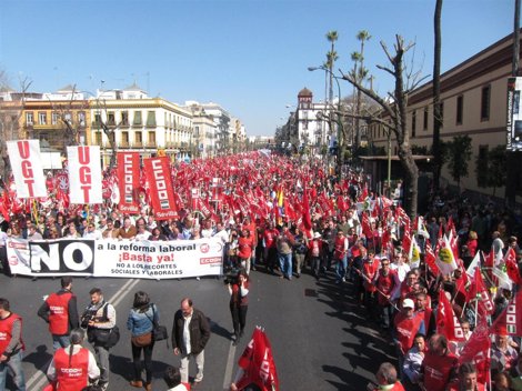 Manifestación Del 11 De Marzo En Sevilla Contra La Reforma Laboral