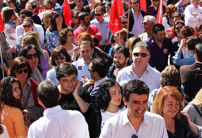 Mario Jiménez (PSOE-A), Hoy En La Manifestación Contra La Reforma Laboral