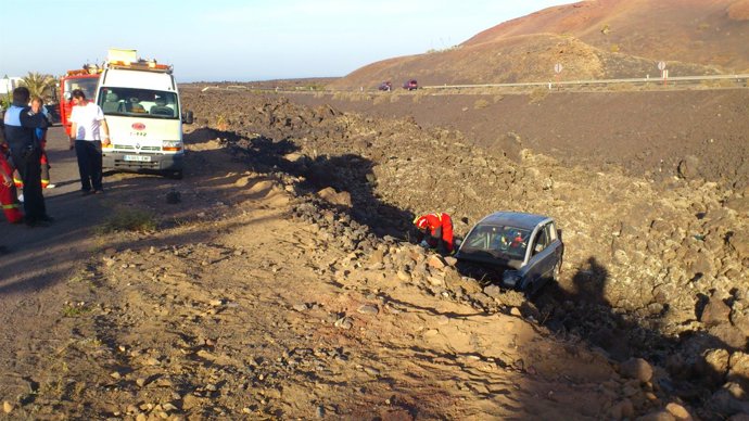 Accidente En Yaiza (Lanzarote)