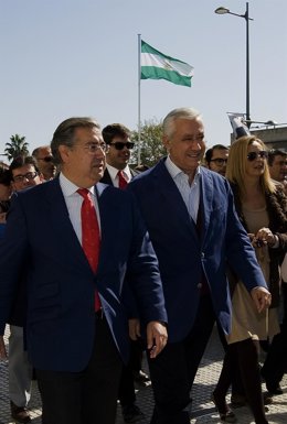 JAVIER ARENAS CON JUAN IGNACIO ZOIDO EN MAIRENA DEL ALJARAFE