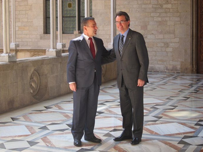 Los Presidentes Canario Y Catalán, Paulino Rivero Y Artur Mas