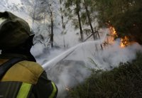 Controlados dos incendios forestales en Vilamarín y Carballeda de Valdeorras, en la provincia de Ourense