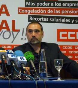 El secretario general de CCOO de Navarra, José María Molinero.