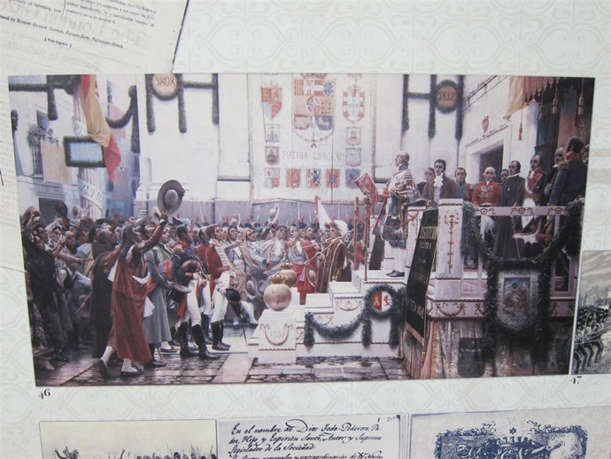 Pintura De La Proclamación De La Constitución En Cádiz 