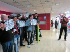 Acto De Protesta De LAB En El Servicio Navarro De Empleo.