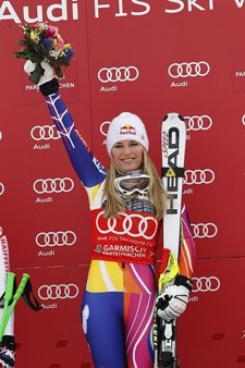 Lindsey Vonn En El Podio
