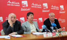 Manuel Pastrana (UGT), Diego Valderas (IULV-CA) Y Francisco Carbonero (CCOO)
