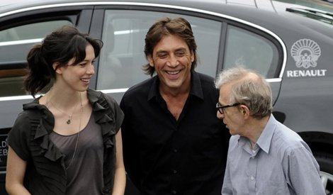 Javier Bardem con Woody Allen en el Festival de San Sebastián