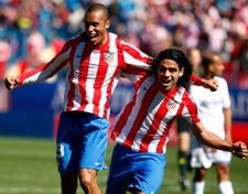 Miranda Y Falcao En El Atlético Madrid-Granada