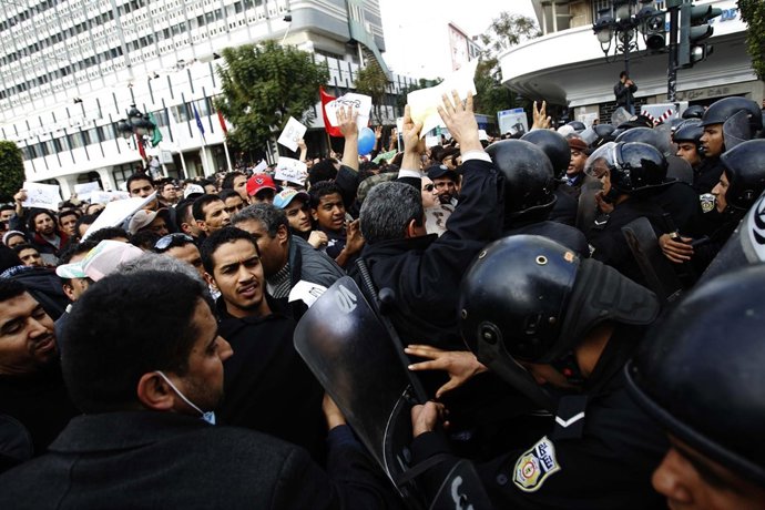 Protestas en Túnez