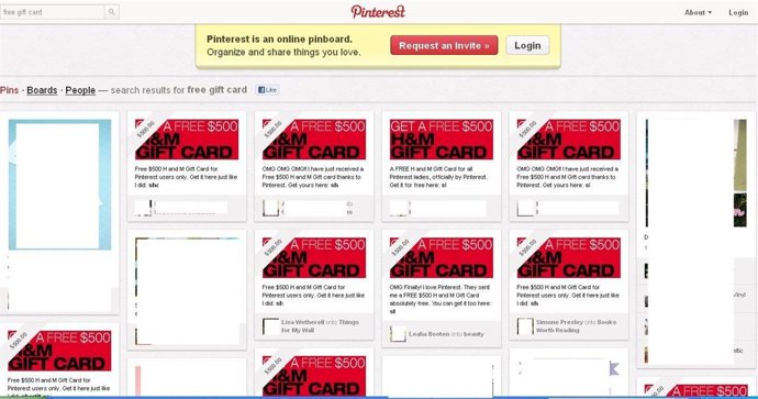 Campaña De Spam En Pinterest