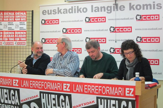 Unai Sordo, Junto A Dirigentes De CC.OO. Euskadi
