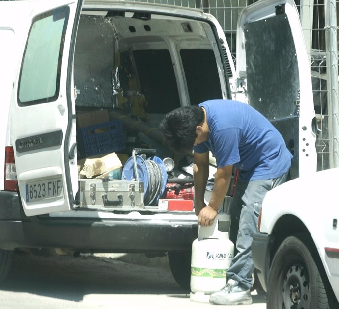 Inmigrante Trabajando.