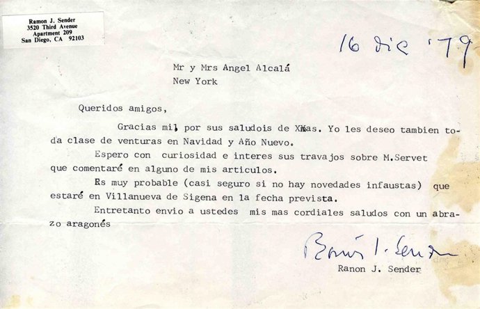 Una De Las Cartas Donadas