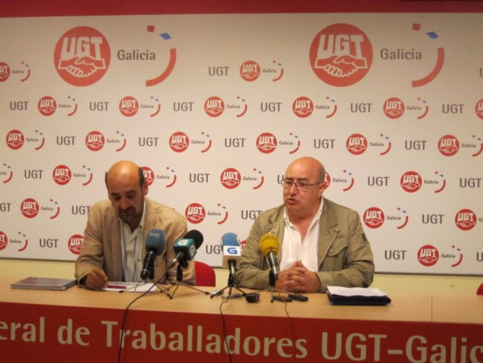 Javier Iglesias Y Roberto García En La Rueda De Prensa De UU.AA 