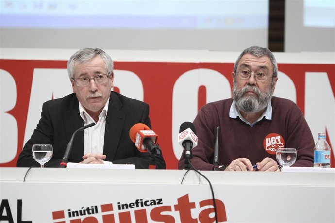 Secretarios Generales De CC.OO Y UGT, Ignacio Fernández Toxo Y Cándido Méndez