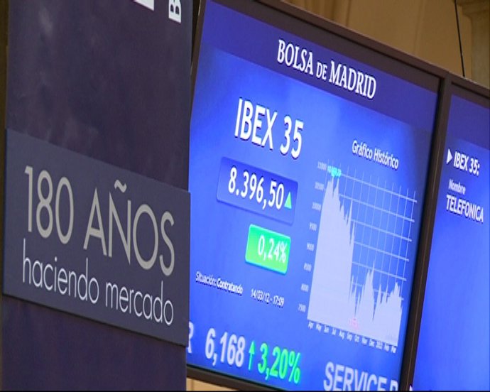 El Ibex no logra recuperar los 8.400 puntos 
