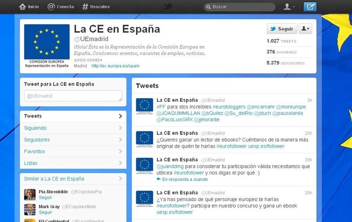 Cuenta De Twitter De La CE En España
