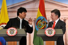 Evo Morales Y Juan Manuel Santos