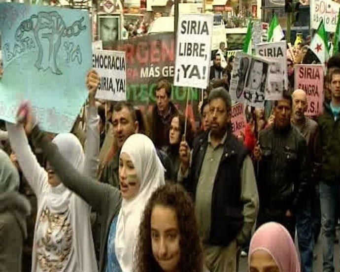 Manifestación En Favor Del Pueblo Sirio En Madrid