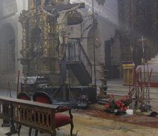 Santo Cristo De Las Mercedes Momentos Después Del Incendio.