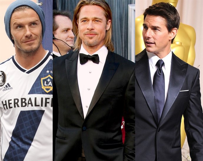 Montaje De David Beckham, Brad Pitt Y Tom Cruise 