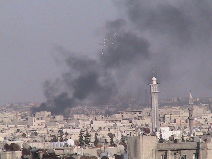 Bombardeos En Damasco, Siria