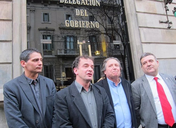 Pere Bosch, Alfred Bosch (ERC), Jaume Bosch (ICV-Euia) Y Alfons López Tena (SI)