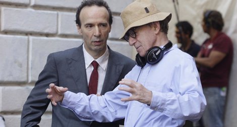 Woody  Allen Y Roberto Benigni En To Rome With Love