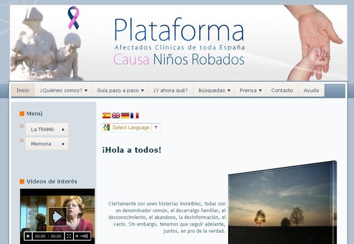 Web Plataforma Niños Robados