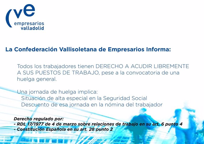 Cartel Informativo De La CVE Ante La Huelga