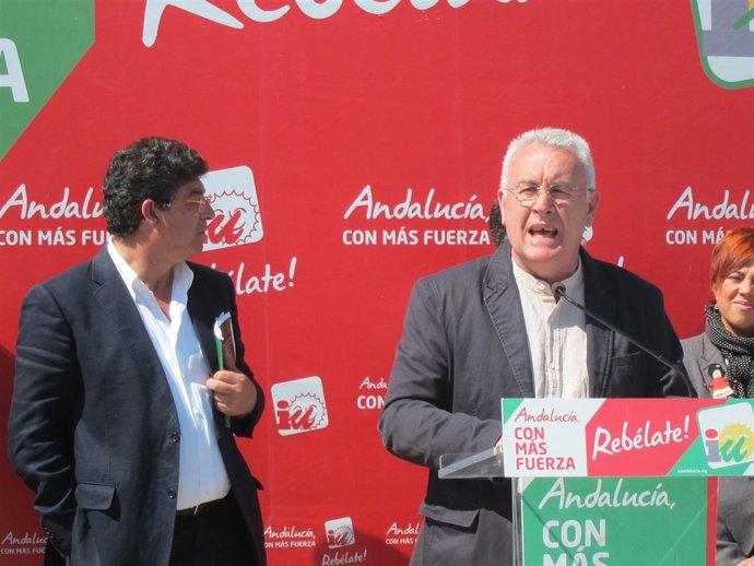 Cayo Lara, Con Valderas, En Un Acto En Málaga