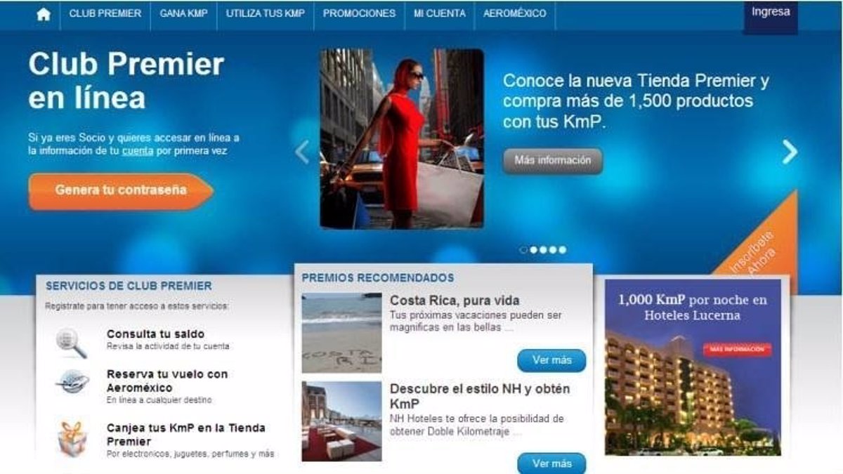 Aeroméxico lanza un nuevo portal en Internet con ventajas para sus clientes