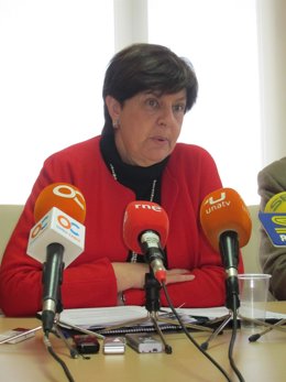 Josefina Cruz Villalón en reciente rueda de prensa 