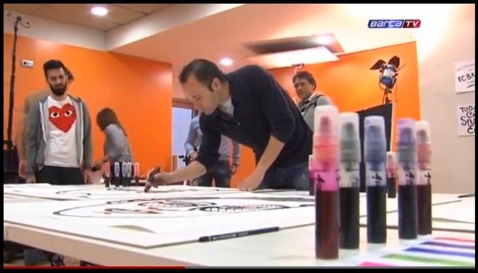 Iniesta Dando Color A Su Retrato