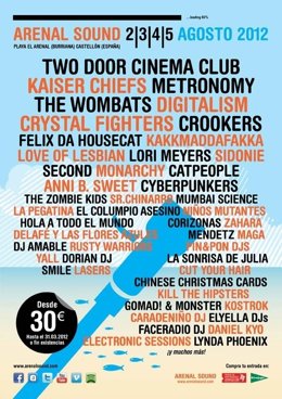 Cartel De La Nueva Edición Del Arenal Sound De Burriana
