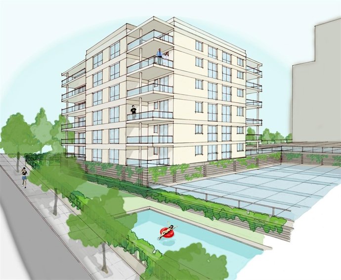 Imagen De La Promoción De Viviendas En El Ensanche Sur. 