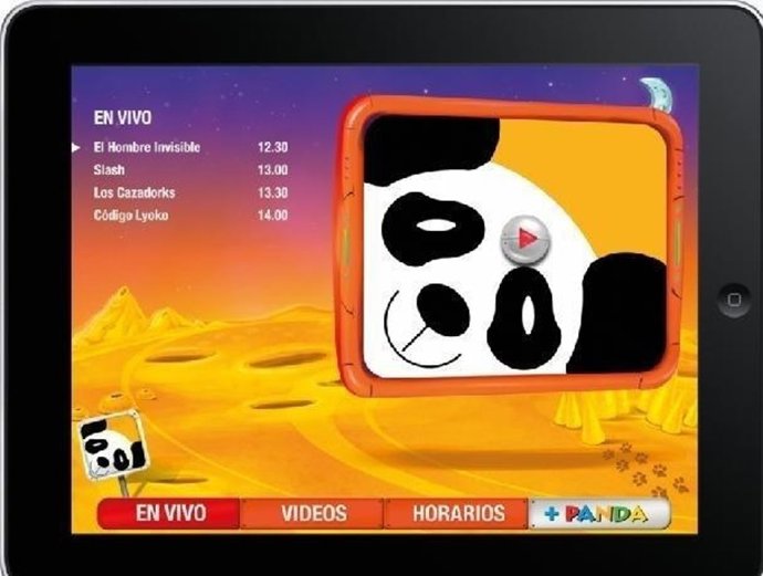 Muestra De La Aplicación De Canal Panda En Un Ipad Por Chello Multicanal 