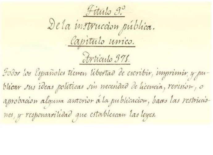 Artículo 371 De La Constitución De 1812