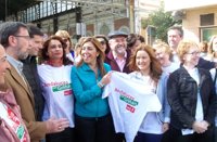 Díaz (PSOE-A) pide el voto para Griñán "a todo el que se sienta de izquierdas y quiera a Andalucía"